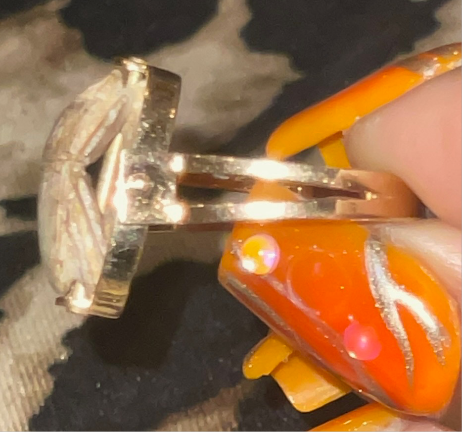 18K Egyptian Scarab reversible ring (size 6.75)