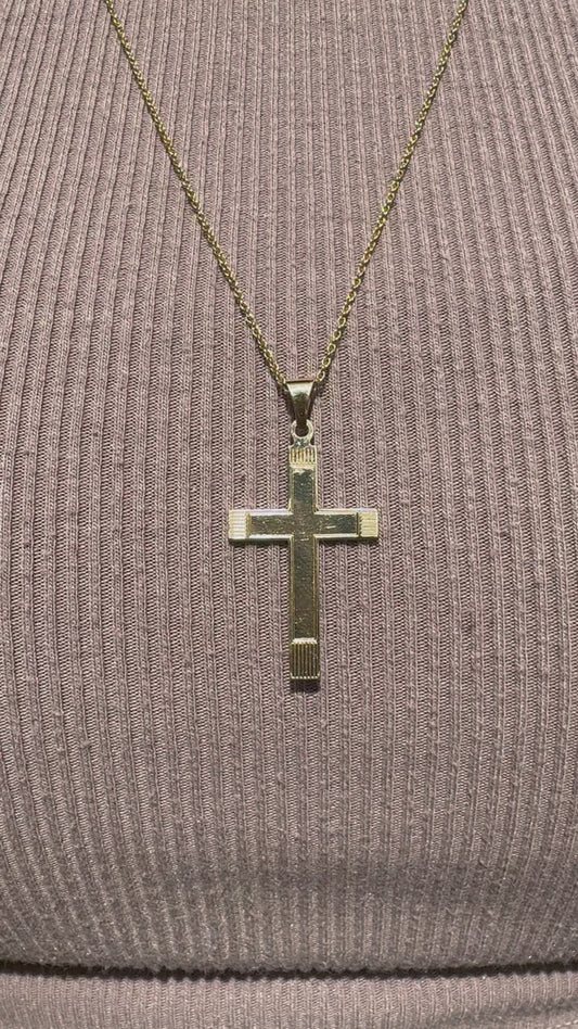 14K Cross pendant