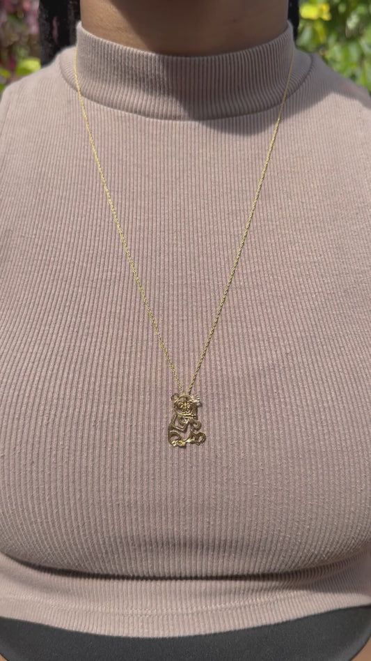 14K Teddy Bear pendant